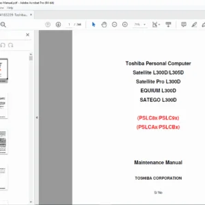 Toshiba Satellite L300D/L305D Series Maintenance Manual (2008) PDF