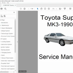 Toyota Supra 1990 MK3 Service Manual (7M-GE & 7M-GTE) - PDF DOWNLOAD