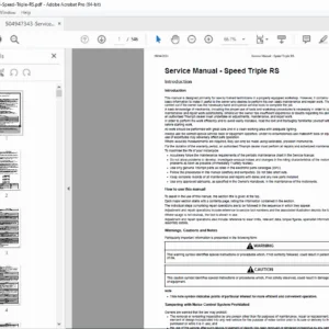 Triumph Speed Triple RS 1050 Service Manual (2021 Edition) – PDF Download