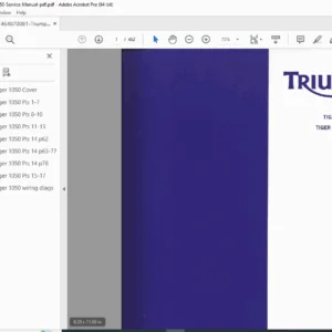 Triumph Tiger 1050 (2007-2012) Service Manual – PDF Download