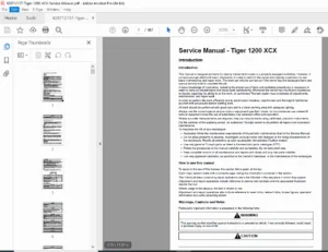 Triumph Tiger 1200 XCX Service Manual – Complete Workshop Repair PDF