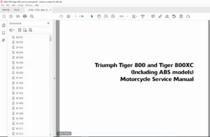 Triumph Tiger 800 Service Manual PDF DOWNLOAD
