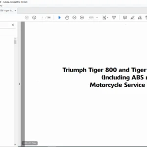 Triumph Tiger 800 Service Manual PDF DOWNLOAD