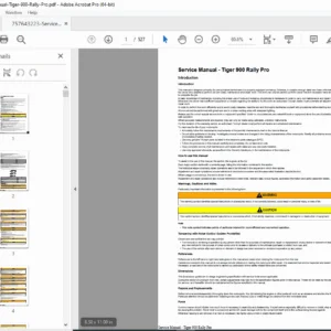 Triumph Tiger 900 Rally Pro Service Manual - PDF DOWNLOAD