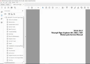 Triumph Tiger Explorer 1200 Service Manual 2016-2017 Models Workshop PDF
