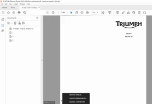 Triumph Trophy / Trophy SE (2013–2016) Service Manual – PDF Download