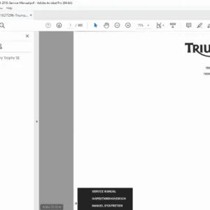 Triumph Trophy / Trophy SE (2013–2016) Service Manual – PDF Download