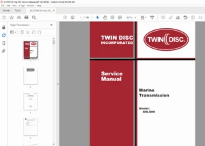 Twin Disc MG-509 Marine Transmission Service Manual – PDF Download