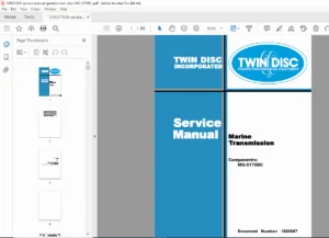 Twin Disc MG-5170DC Marine Gearbox Service & Repair Manual – PDF