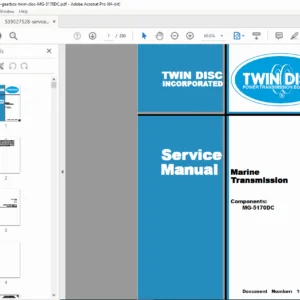 Twin Disc MG-5170DC Marine Gearbox Service & Repair Manual – PDF