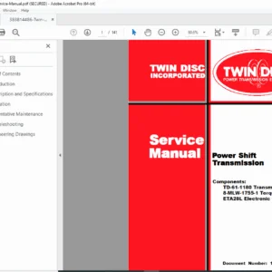 Twin Disc TD-61-1180 Power Shift Transmission Service Manual (1019864)