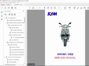 VMEP VS150/VS2 Motorcycle Service Manual PDF - Repair Guide