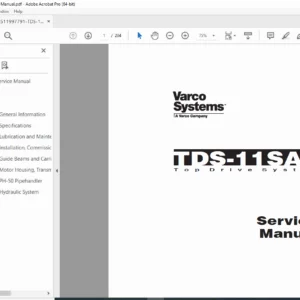 Varco TDS-11SA Top Drive System Service Manual – Complete Factory Edition (PDF)