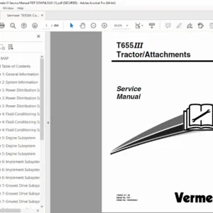 Vermeer T655III Commander III Service Manual PDF DOWNLOAD