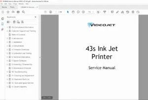 Videojet 43s Inkjet Printer Service Manual – PDF DOWNLOAD