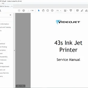 Videojet 43s Inkjet Printer Service Manual – PDF DOWNLOAD