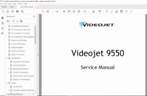 Videojet 9550 Print & Apply Labeler Service Manual – Full Factory Edition (PDF)
