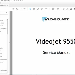Videojet 9550 Print & Apply Labeler Service Manual – Full Factory Edition (PDF)