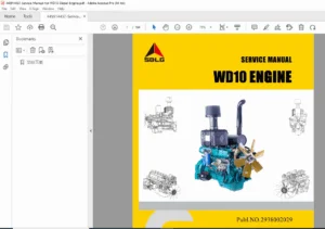 WD10 Diesel Engine Service Manual – Mechanical Pump Series (Weichai / SDLG) PDF