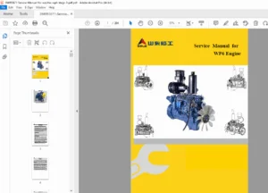 Weichai WP6 Diesel Engine Stage III Service Manual – PDF Download