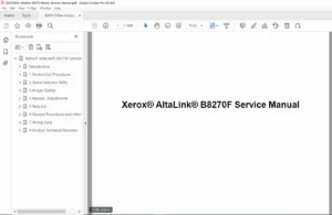Xerox AltaLink B8270F Service Manual – Full Product Listing PDF