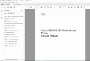 Xerox B305 / B315 Multifunction Printer Service Manual – PDF Download