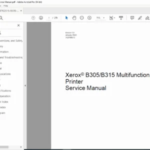 Xerox B305 / B315 Multifunction Printer Service Manual – PDF Download
