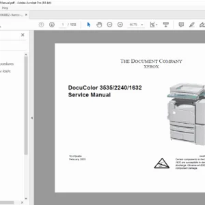 Xerox DocuColor 3535 / 2240 / 1632 Service Manual – PDF