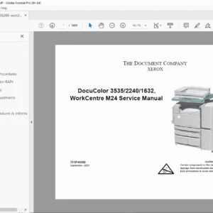 Xerox DocuColor 3535/2240/1632 WorkCentre M24 Service Manual PDF