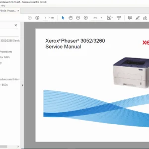 Xerox Phaser 3052 3260 Service Manual PDF Laser Printer 702P02830 Jun 2014 - PDF