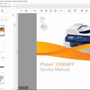 Xerox Phaser 3300MFP Service Manual (2008) – Error Codes & Parts  PDF