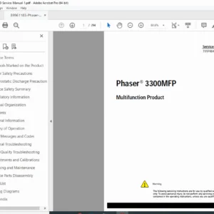 Xerox Phaser 3300MFP Service Manual PDF