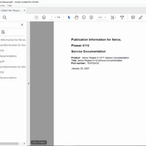 Xerox Phaser 6110 Service Manual & Repair Guide PDF