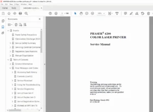 Xerox Phaser 6200 Color Laser Printer Service Manual PDF Download