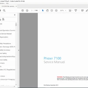 Xerox Phaser 7100 Color Printer Service Manual PDF – Repair & Diagnostics