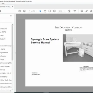 Xerox Synergix Scanner Service Manual (701P37410) – Complete PDF