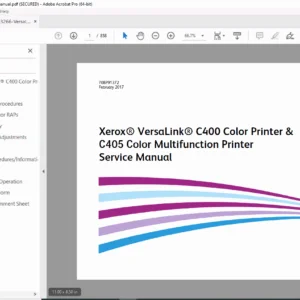Xerox VersaLink C400 & C405 Service Manual PDF DOWNLOAD