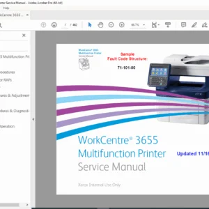 Xerox WorkCentre 3655 Multifunction Printer Service Manual PDF