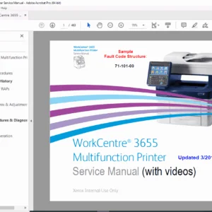 Xerox WorkCentre 3655 Service Manual – Full Diagnostic & Repair Guide (PDF)