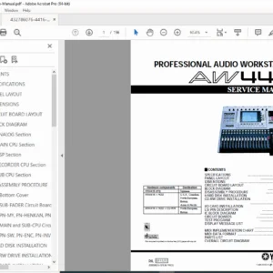 Yamaha AW4416 Professional Audio Workstation – Service Manual - PDF