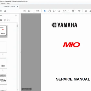 Yamaha Mio AL115 Service Manual PDF –  DOWNLOAD