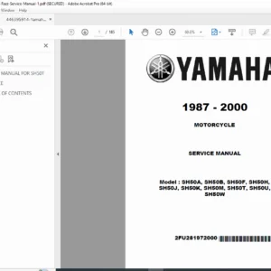Yamaha SH50 Razz Service Manual – Full Workshop Repair Guide (1987–2000) PDF