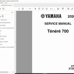 Yamaha Ténéré 700 Service Manual PDF DOWNLOAD