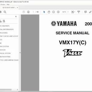 Yamaha VMax VMX17Y 2009 Service Manual - PDF DOWNLOAD