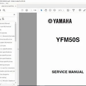 Yamaha YFM50S Raptor 50 Service Manual 2003 – Full Repair Guide PDF