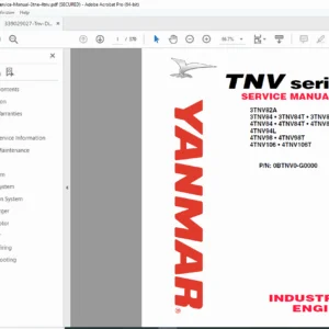 Yanmar TNV 3TNV/4TNV DI Diesel Engine Service Manual PDF