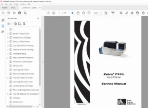 Zebra P330i Card Printer Service & Repair Manual PDF