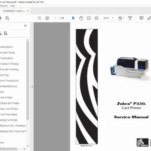 Zebra P330i Card Printer Service & Repair Manual PDF