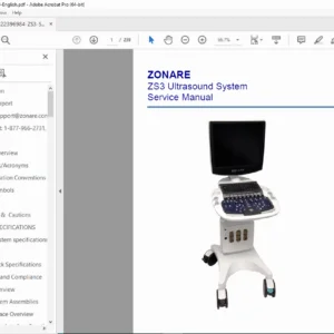 Zonare ZS3 Ultrasound System Service & Repair Manual (2020) – PDF