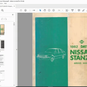 1982 Nissan Stanza T11 Service Manual - PDF DOWNLOAD